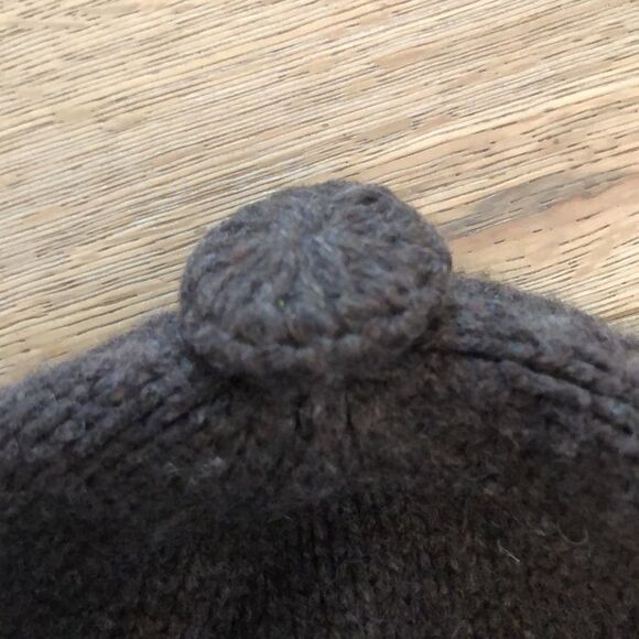 Oilily Brown Knit Hat with Brim Girls OS - Picture 3 of 6